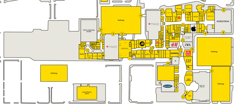 Del Amo Fashion Center Directory Map