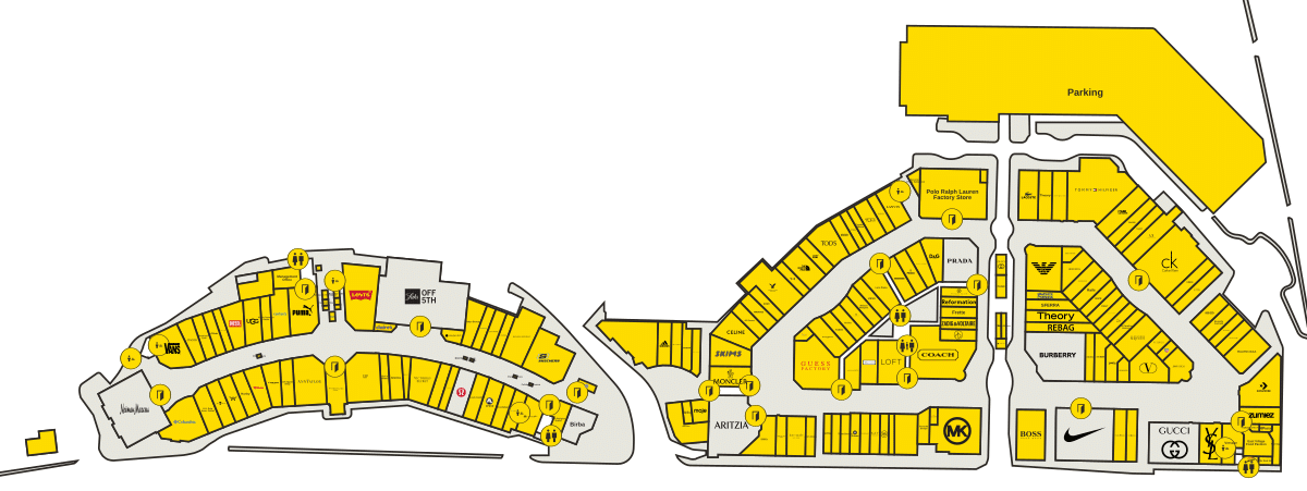 Desert Hills Premium Outlets Directory Map