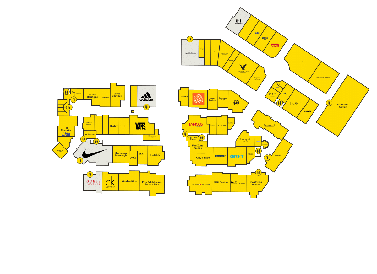 Folsom Premium Outlets Directory Map
