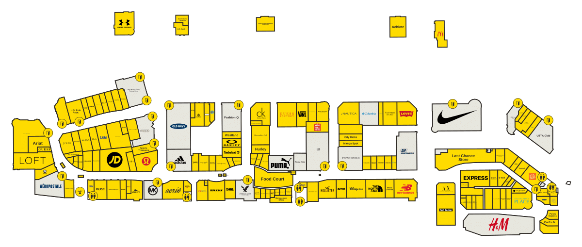 Las Americas Premium Outlets Directory Map