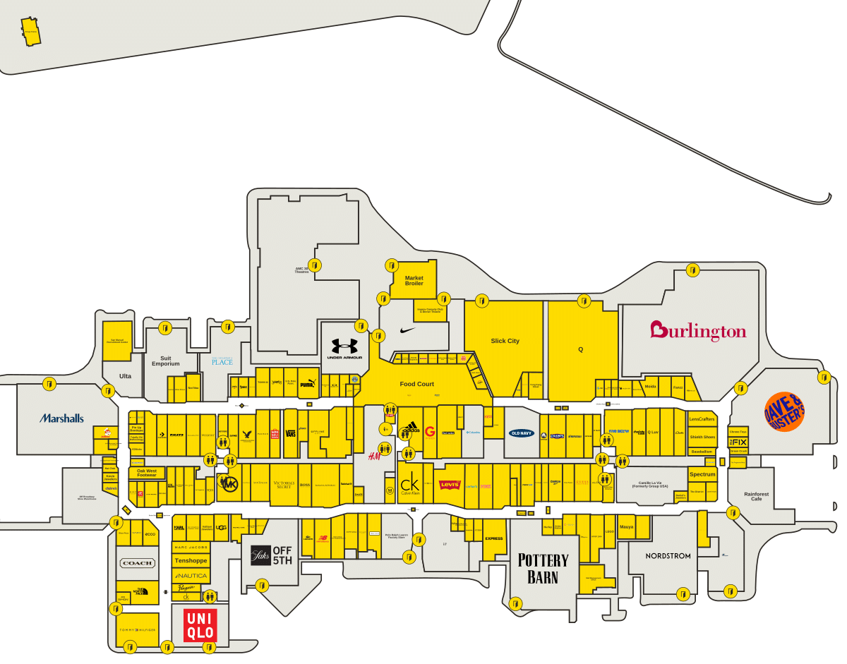 Ontario Mills Directory Map