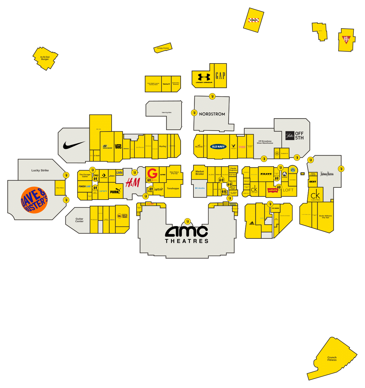 Outlets at Orange Directory Map
