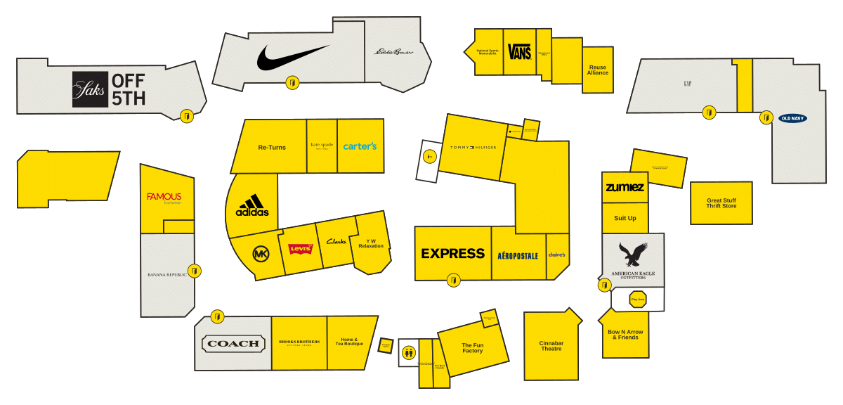 Petaluma Village Premium Outlets Directory Map
