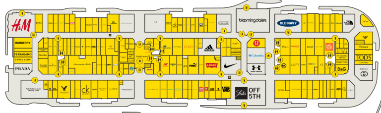 San Francisco Premium Outlets Directory Map