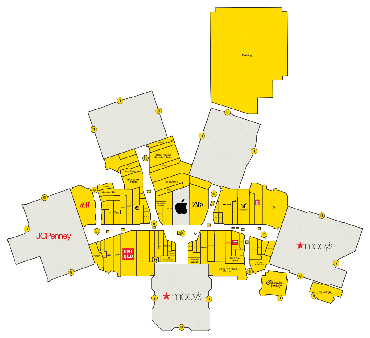 Stoneridge Shopping Center Directory Map