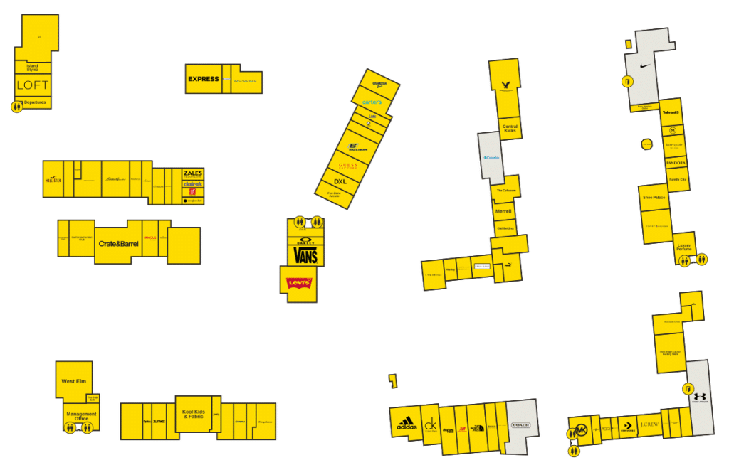 Vacaville Premium Outlets Directory Map