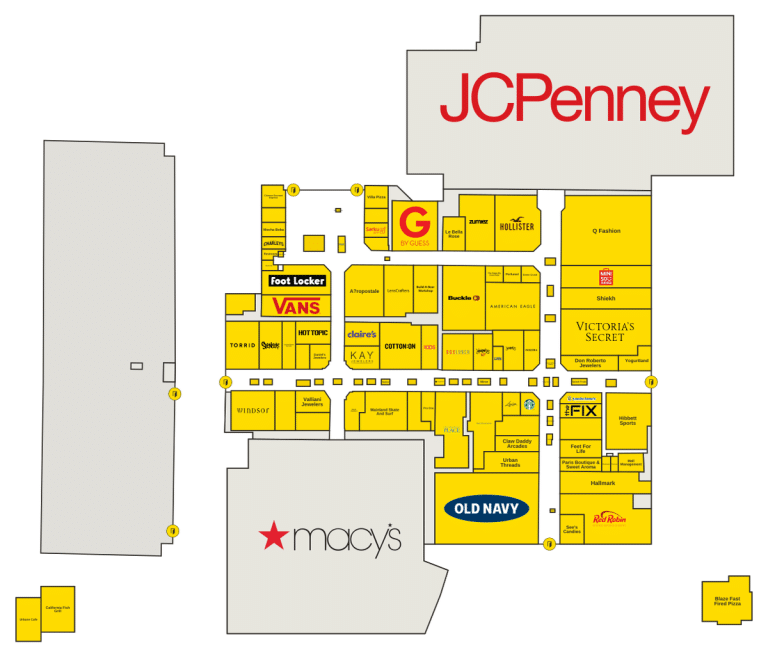 Visalia Mall Directory Map