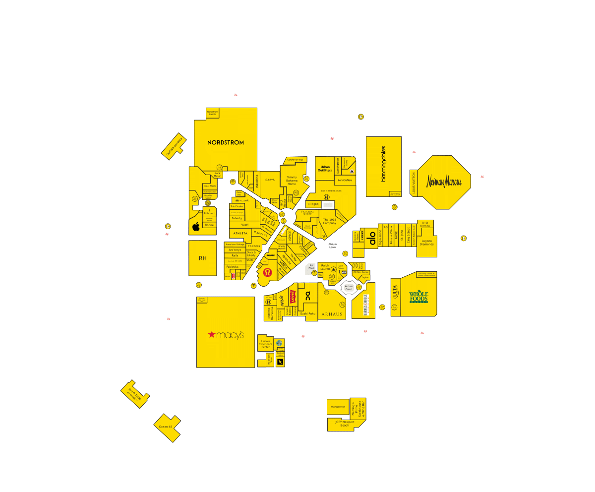 Fashion Island Directory Map
