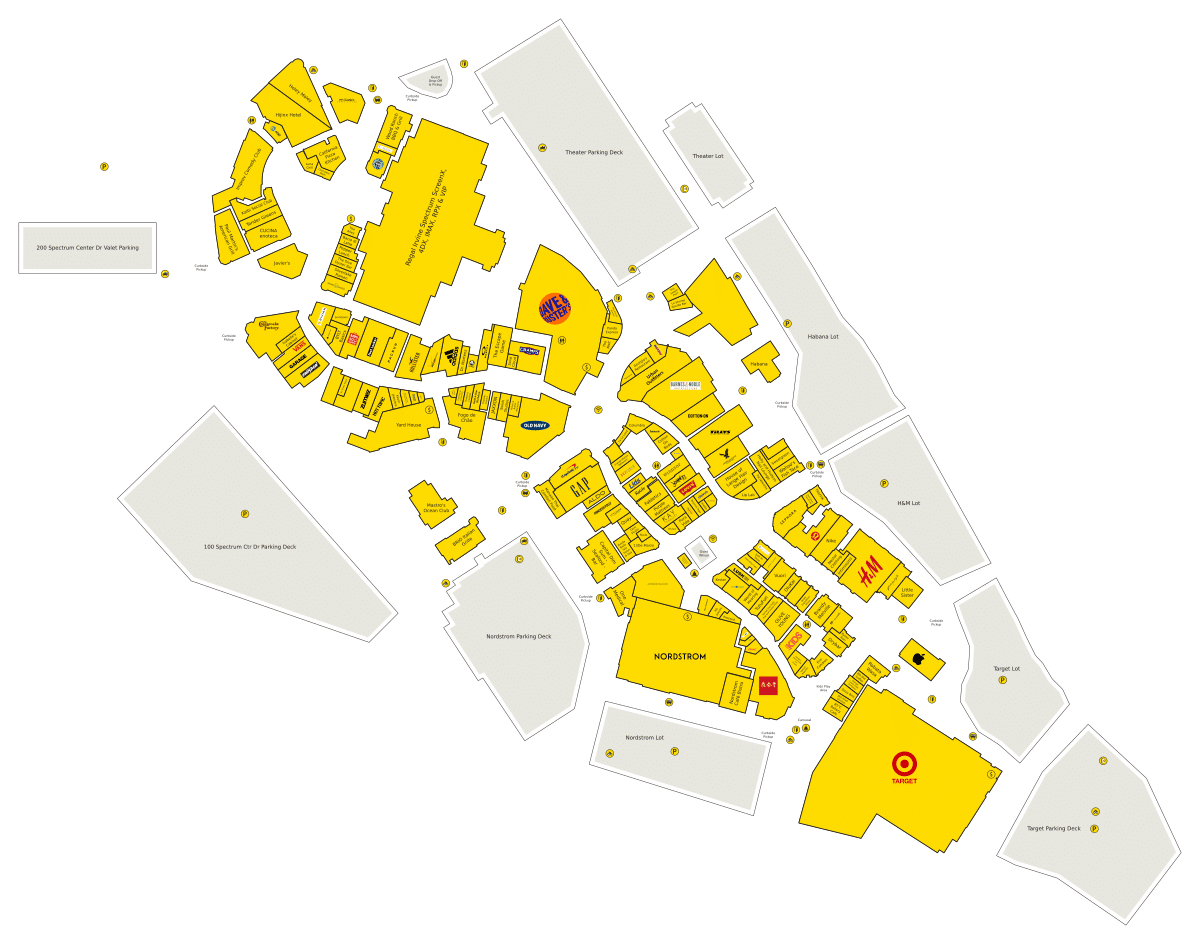 Irvine Spectrum Center Directory Map