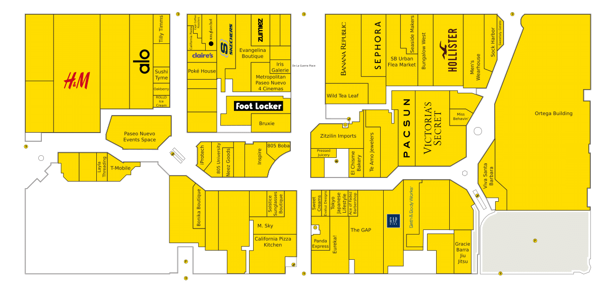 Paseo Nuevo Directory Map