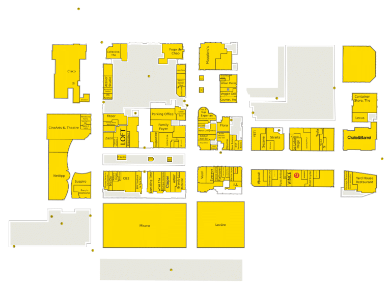 Santana Row Directory Map