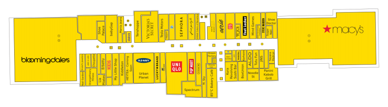Westfield Fashion Square Directory Map