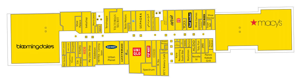 Westfield Fashion Square Directory Map