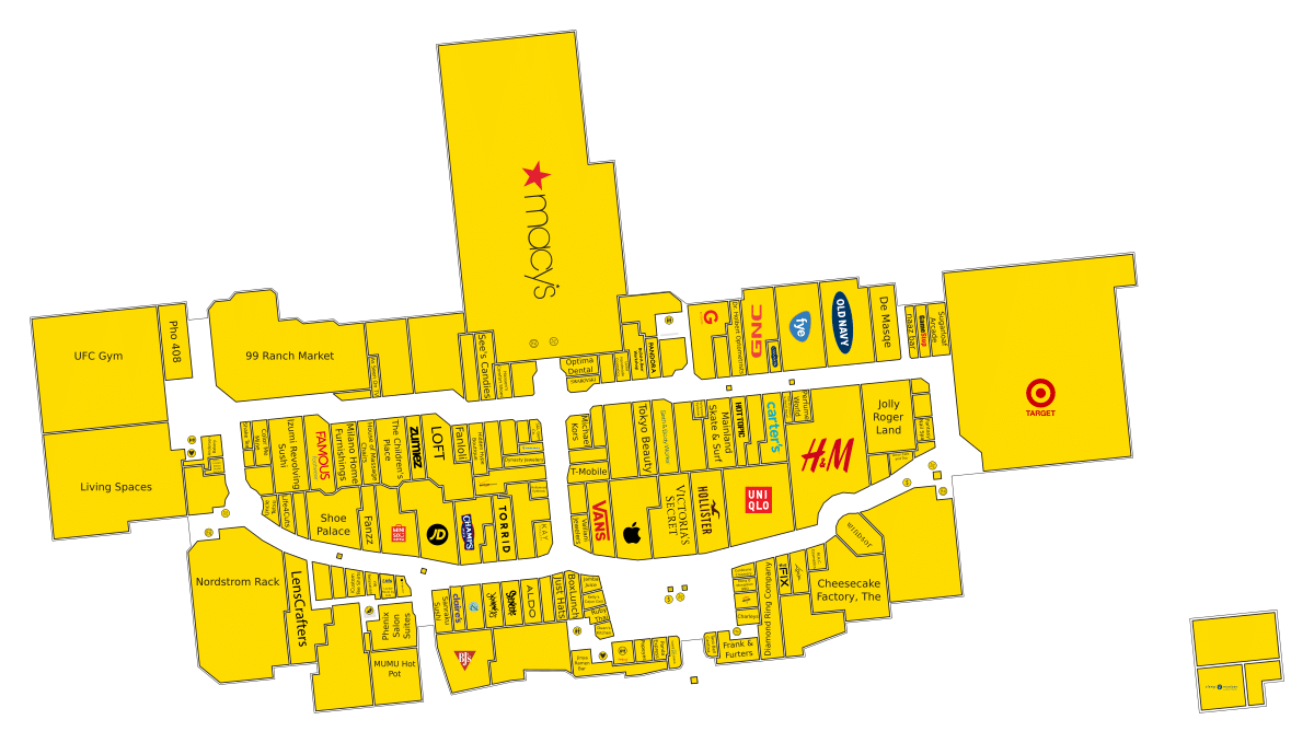 Westfield Oakridge Directory Map